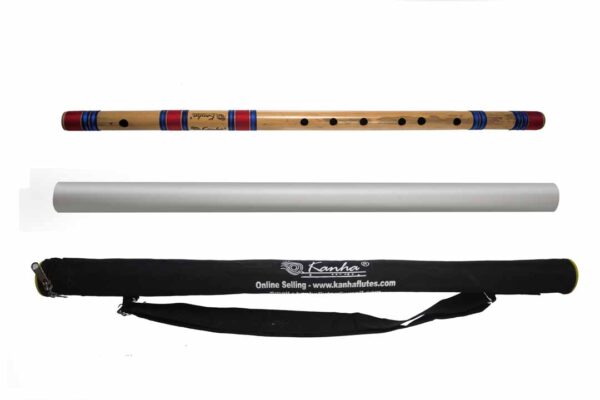 E SCALE NATURAL BASE ASSAM BAMBOO FLUTE MUSICAL INSTRUMENT SIZE 30 INCH BANSURI - Image 4